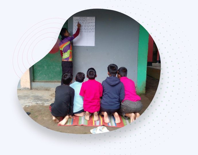 Shrabon Teaching Earthquake Safety Rules to Kids