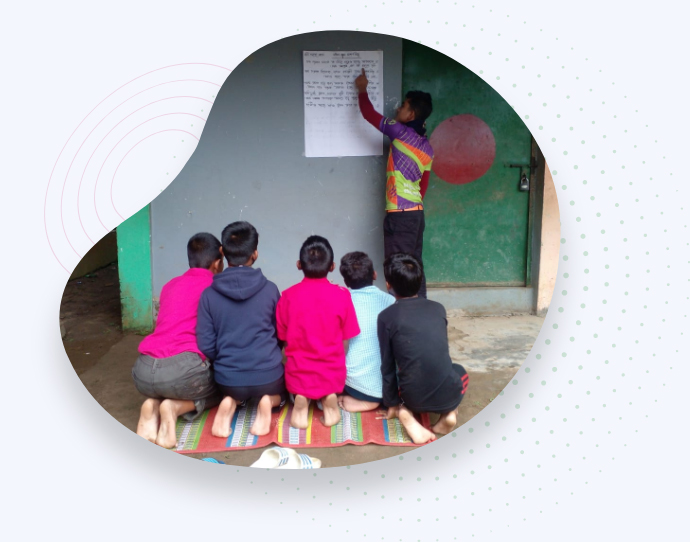 Shrabon Teaching Earthquake Safety Rules to Kids